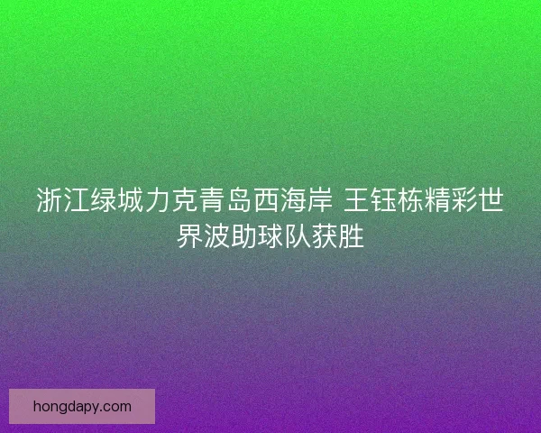 浙江绿城力克青岛西海岸 王钰栋精彩世界波助球队获胜
